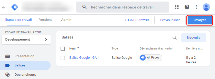 Publication du conteneur GTM